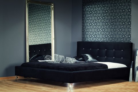 Кровати обитые тканью спальни производитель мебели Польша